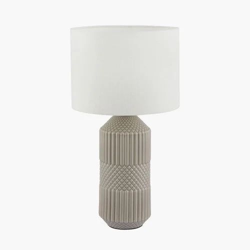 coastal style table lamps with nautical elements for beach housesMeribel Grey Geo Textured Tall Ceramic Table Lamp coastal style table lamps with nautical elements for beach housesMeribel Grey Geo Textured Tall Ceramic Table Lamp