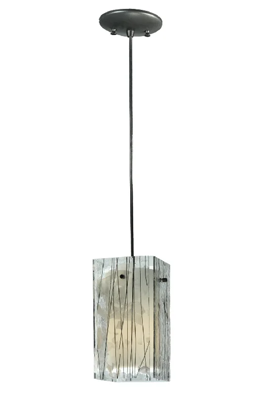 Glass Ceiling Lights with Frosted, Colored, or Etched GlassOne Light Mini Pendant