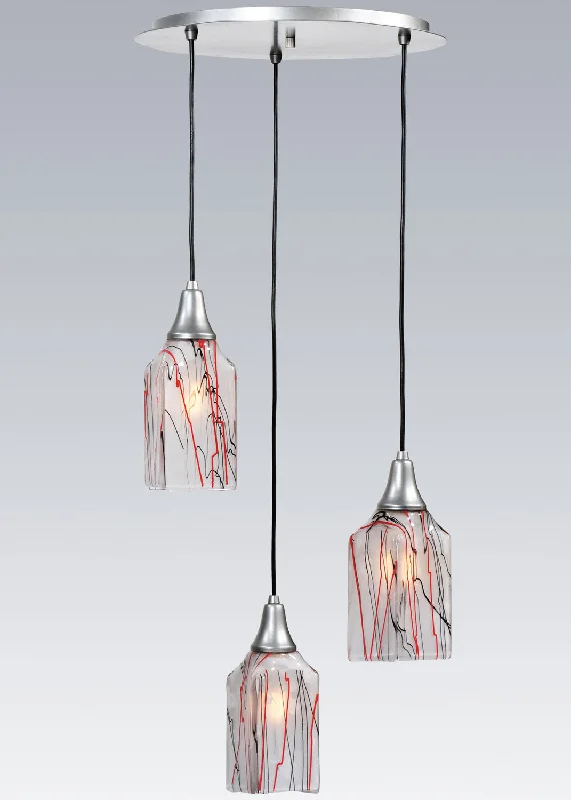Contemporary Ceiling Lights with Unique, Abstract ShapesThree Light Pendant