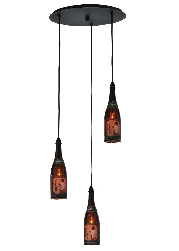 Contemporary Ceiling Lights with Unique, Abstract ShapesThree Light Pendant