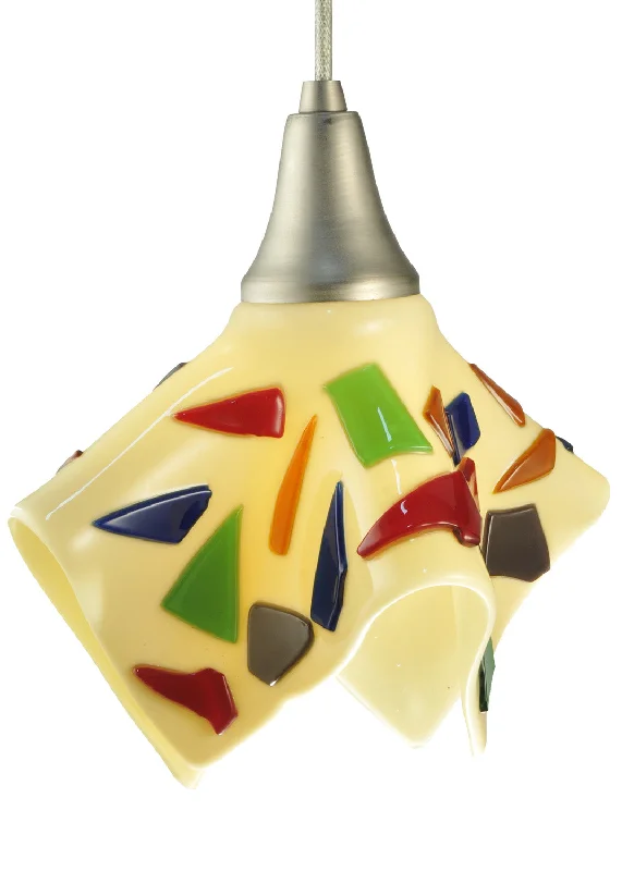 Bohemian Ceiling Lights with Beads, Tassels, and Colorful GlassOne Light Mini Pendant Bohemian Ceiling Lights with Beads, Tassels, and Colorful GlassOne Light Mini Pendant