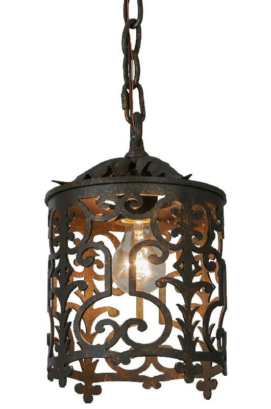 Indian - Themed Ceiling Lights with Intricate Filigree and Mirror WorkOne Light Mini Pendant Indian - Themed Ceiling Lights with Intricate Filigree and Mirror WorkOne Light Mini Pendant