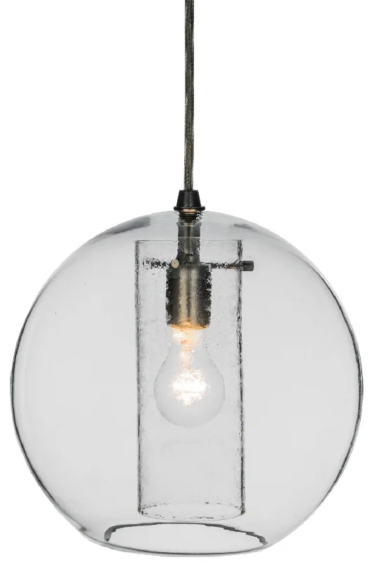 Glass Ceiling Lights with Frosted, Colored, or Etched GlassOne Light Pendant