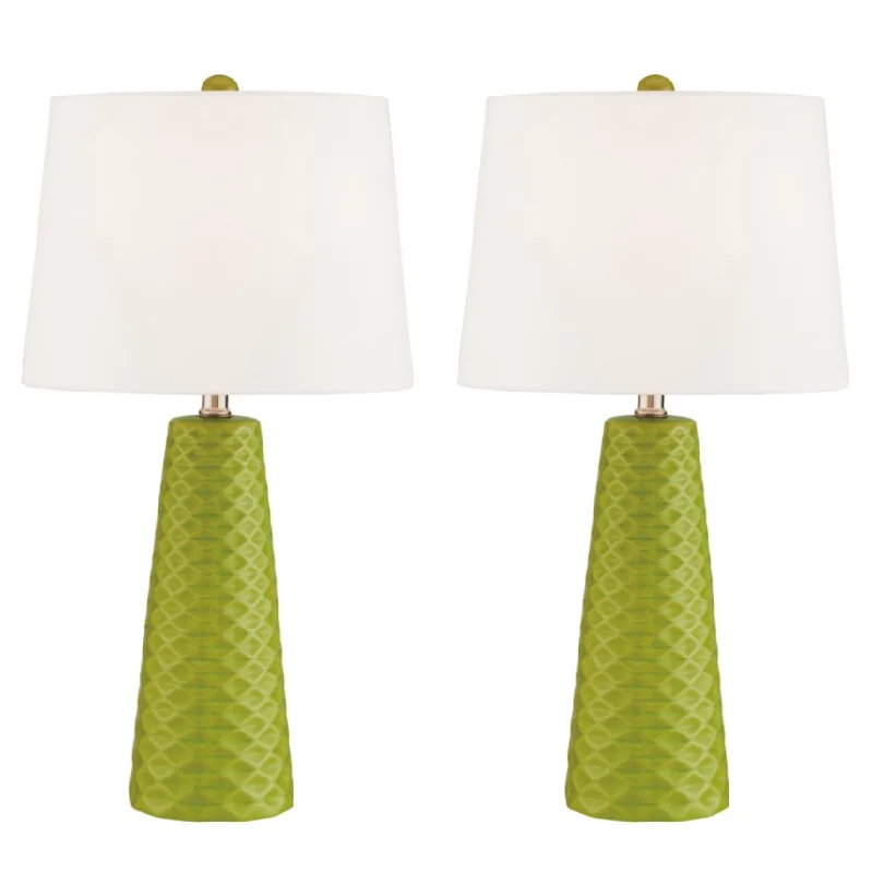 glass table lamps with a frosted surface for soft light diffusionPair of Avocado Table Lamps glass table lamps with a frosted surface for soft light diffusionPair of Avocado Table Lamps