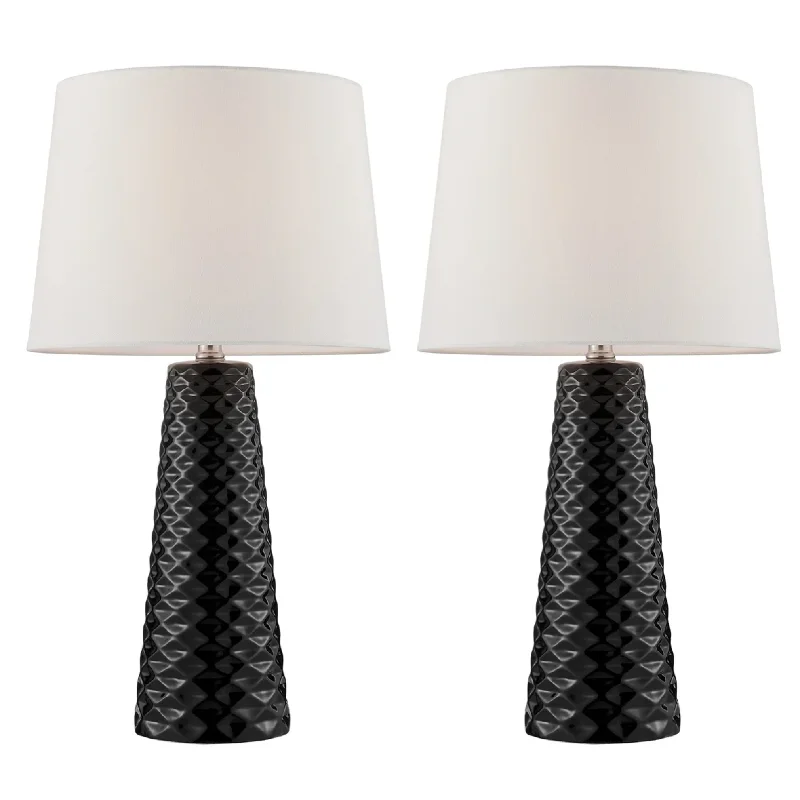 fabric table lamps with a linen shade for a relaxed and breathable lookPair of Black Table Lamps fabric table lamps with a linen shade for a relaxed and breathable lookPair of Black Table Lamps