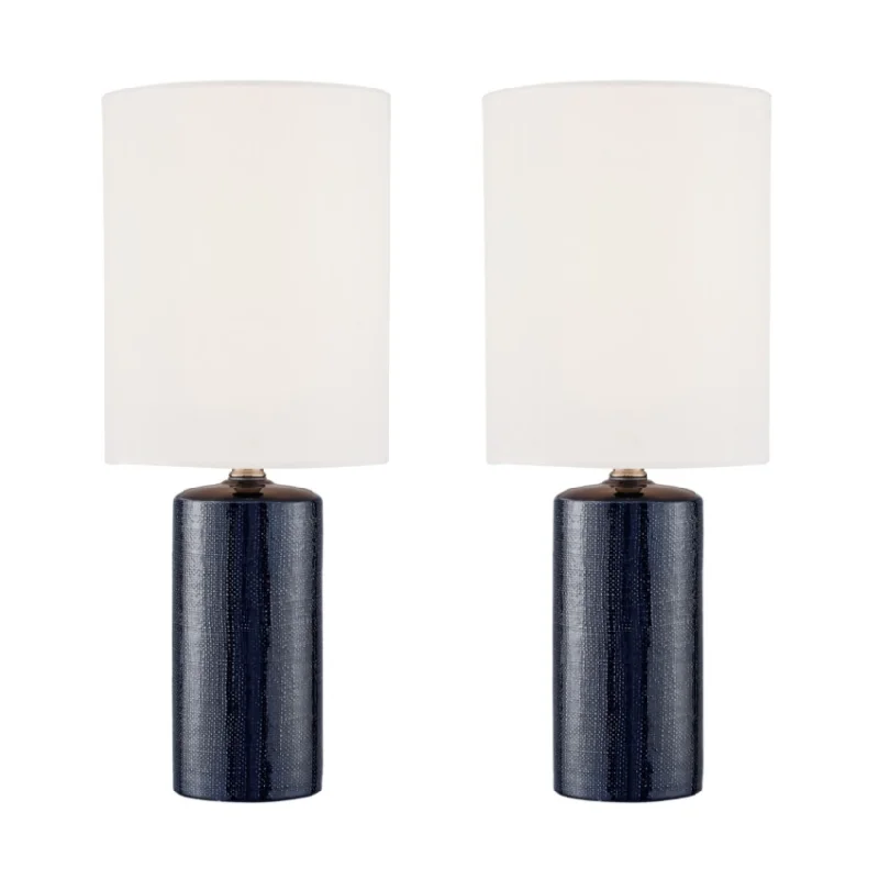 bohemian table lamps with colorful patterns for eclectic bedroomsPair of Navy Blue Table Lamps bohemian table lamps with colorful patterns for eclectic bedroomsPair of Navy Blue Table Lamps
