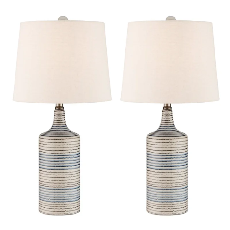 wooden table lamps with natural grain for a warm and organic feelPair of Striped Table Lamps wooden table lamps with natural grain for a warm and organic feelPair of Striped Table Lamps