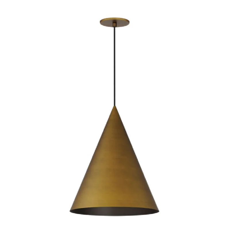 Metal Ceiling Lights in Brass, Copper, Stainless Steel, and IronPitch 14" LED Pendant Metal Ceiling Lights in Brass, Copper, Stainless Steel, and IronPitch 14" LED Pendant
