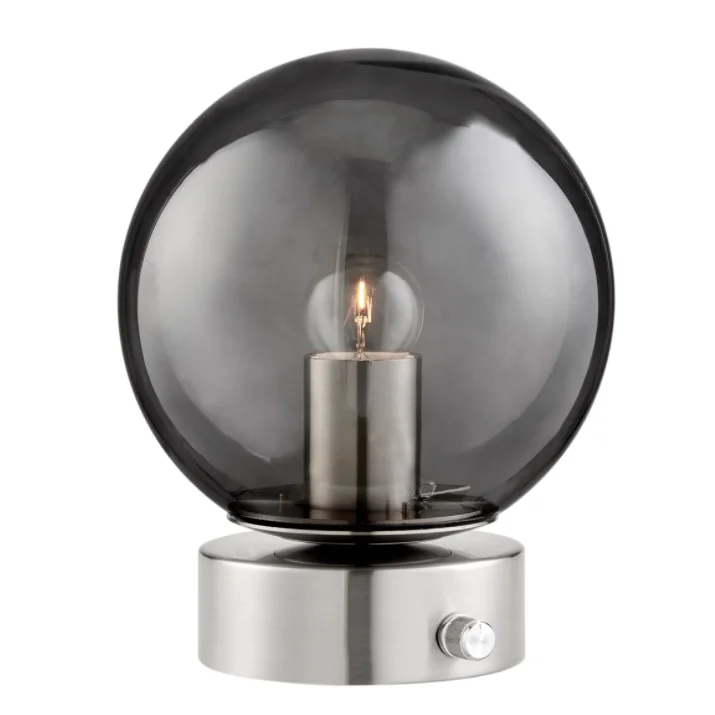 gothic style table lamps with dark finishes for a mysterious lookReon Smoked Globe Table Lamp gothic style table lamps with dark finishes for a mysterious lookReon Smoked Globe Table Lamp