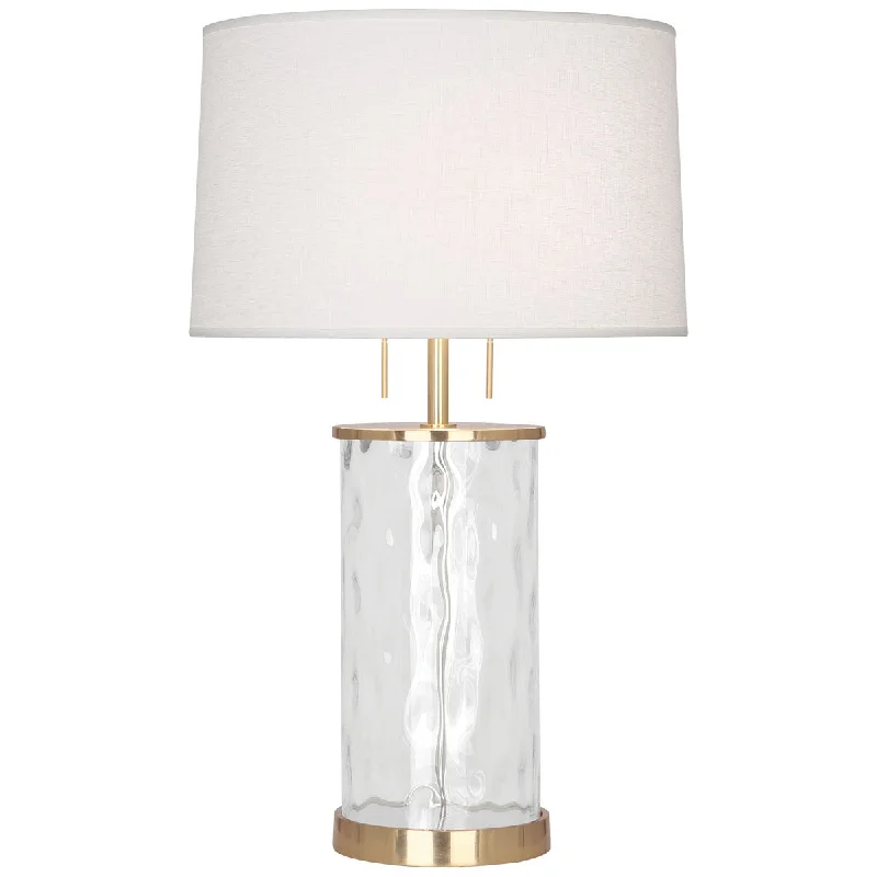 bohemian table lamps with colorful patterns for eclectic bedroomsRobert Abbey Gloria Wave Glass Table Lamp