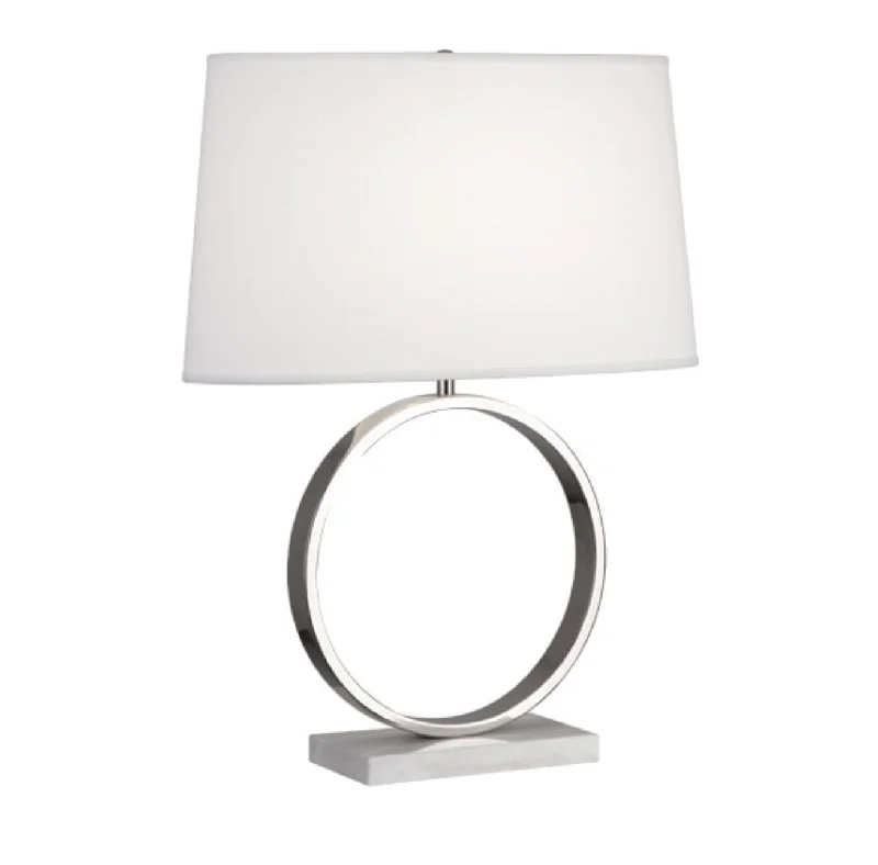 Polished Nickel/Ascot White Fabric Shade