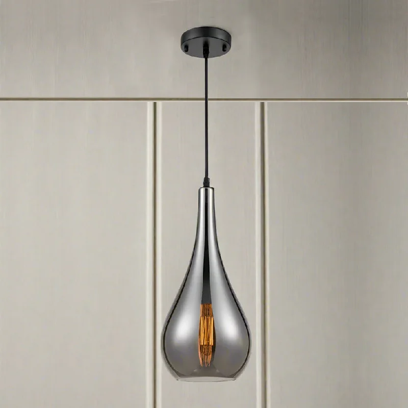 Mediterranean - Style Ceiling Lights with Terra - Cotta and Ceramic DetailsSmoked Glass Pendant H: 46 cm D: 20 cm Mediterranean - Style Ceiling Lights with Terra - Cotta and Ceramic DetailsSmoked Glass Pendant H: 46 cm D: 20 cm