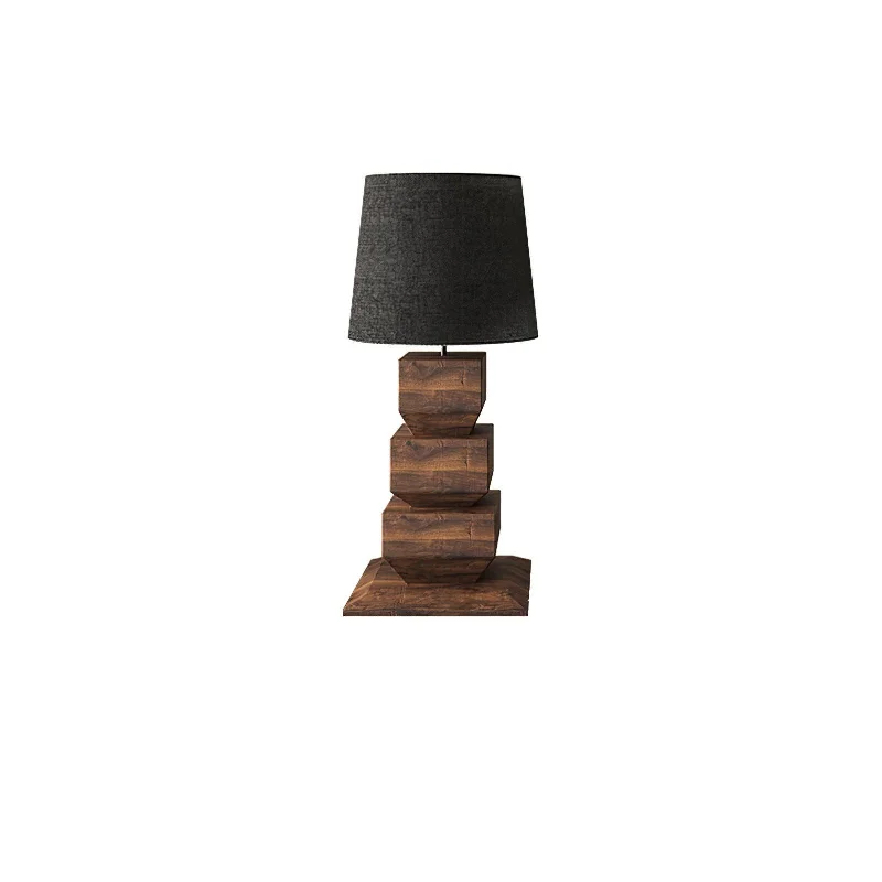 Walnut Colour & Black Fabric