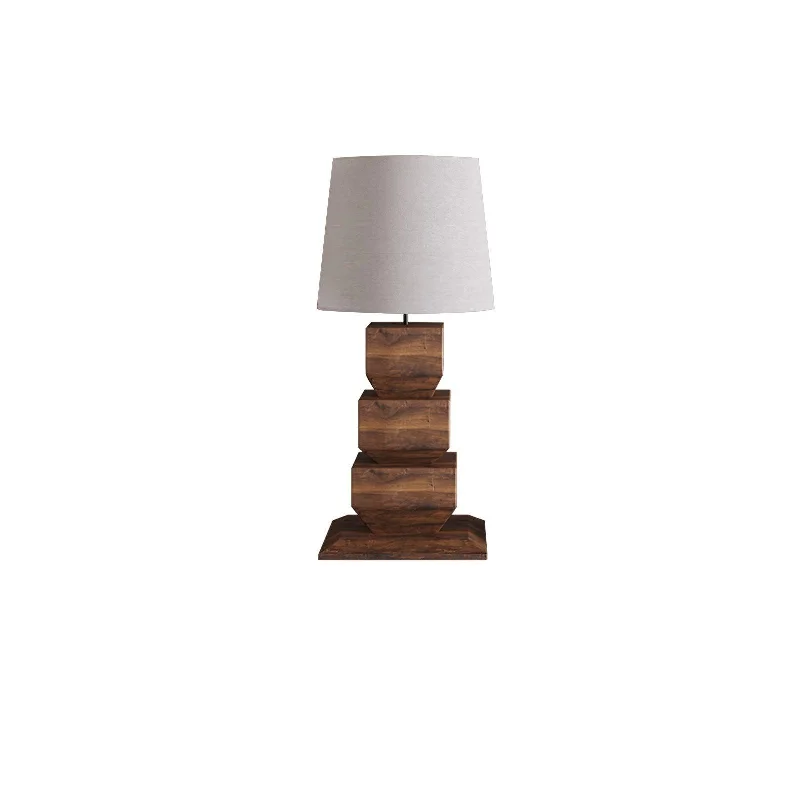 Walnut Colour & White Fabric
