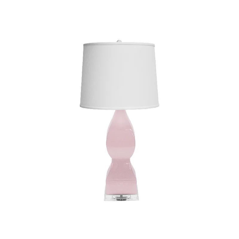 glass table lamps with a frosted surface for soft light diffusionWorlds Away Gwyneth Ceramic Lamp with Linen Shade